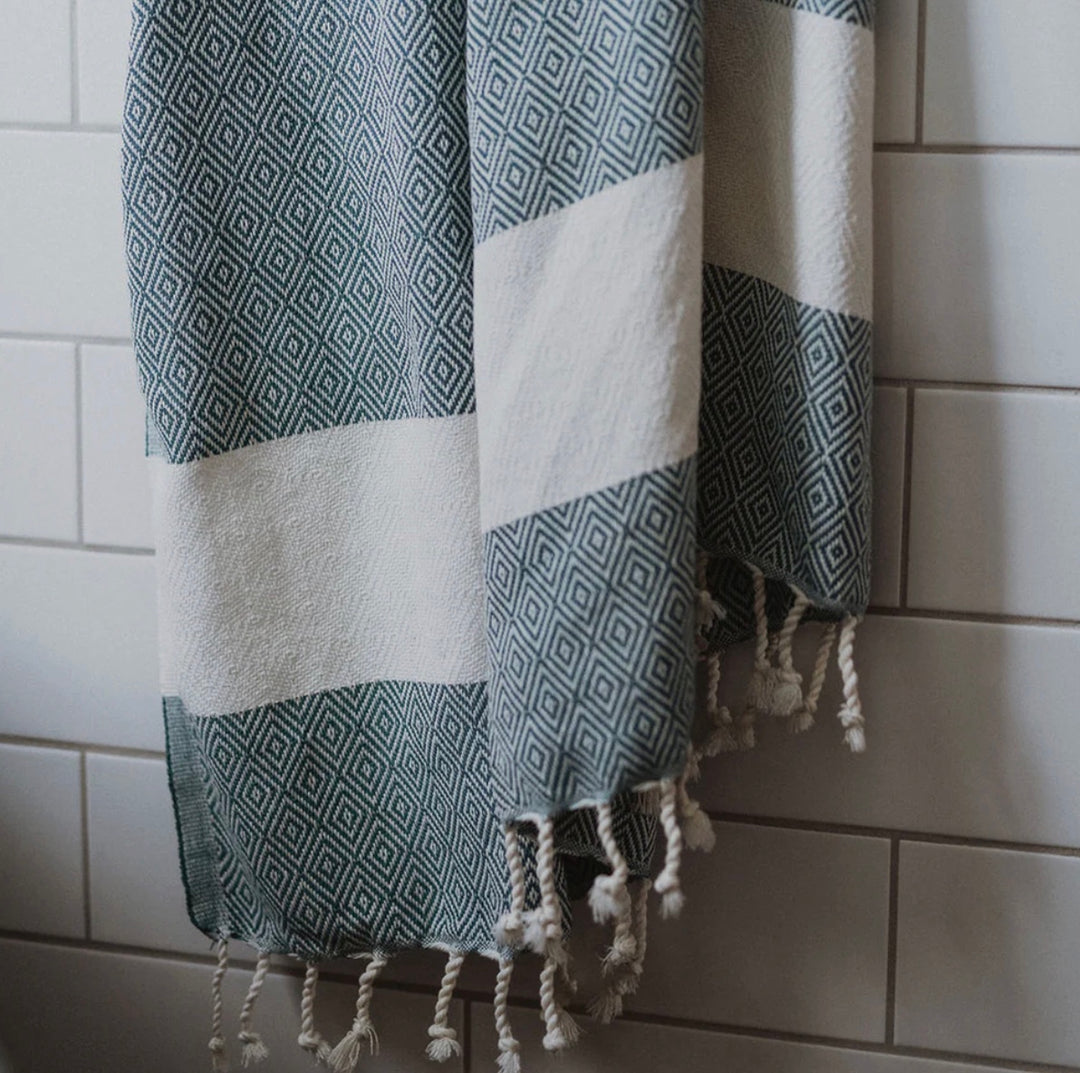 Turkish Towel - Diamond - Prussian Blue