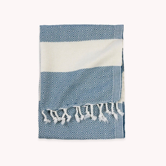 Turkish Towel - Diamond - Prussian Blue