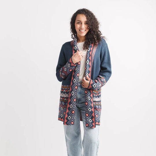 Global Knit Coatigan With Pockets