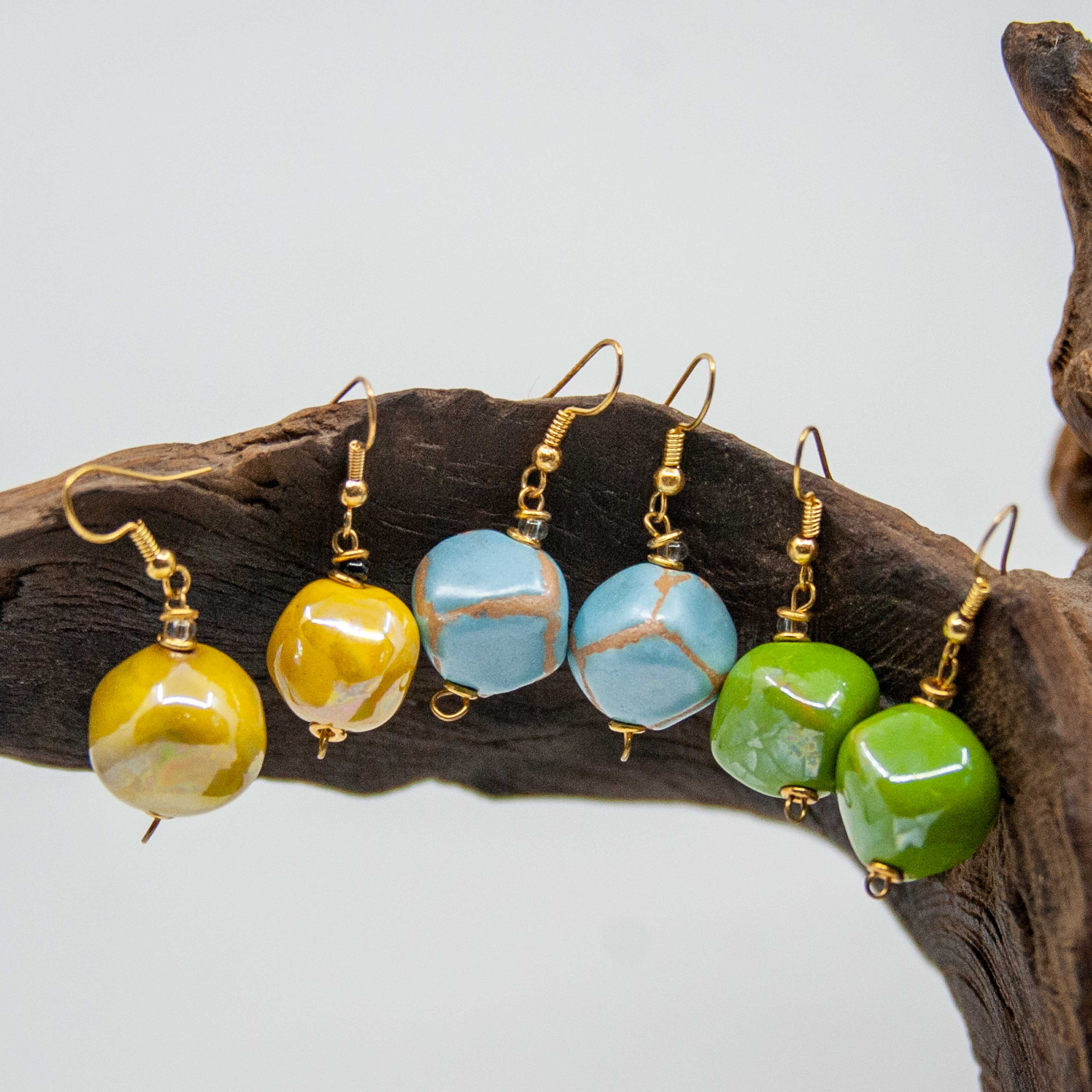 Kazuri bead deals earrings