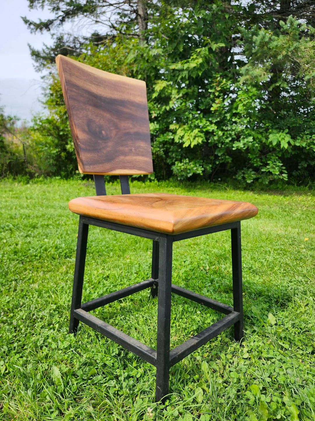 Sono Wood Chair with Iron Legs