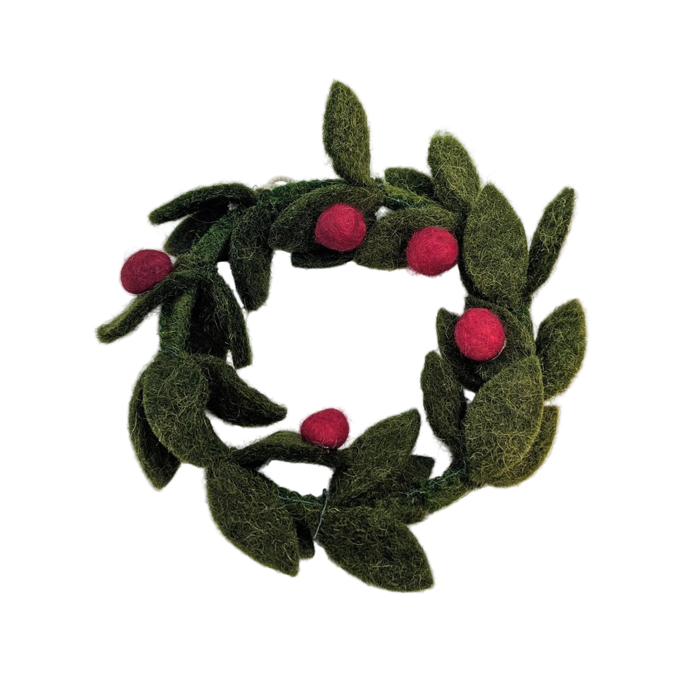 Wool Wreath with Berries