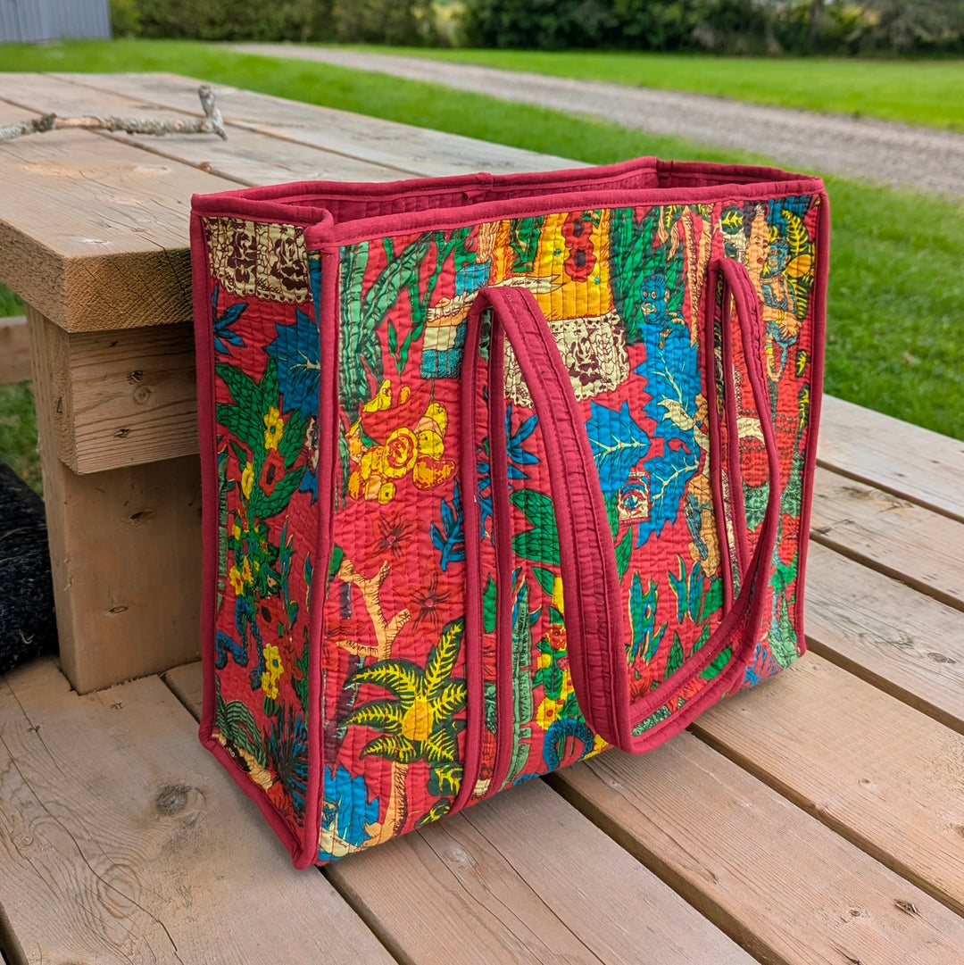 Quilted Cotton Tote Bag