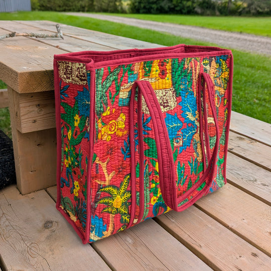 Quilted Cotton Tote Bag