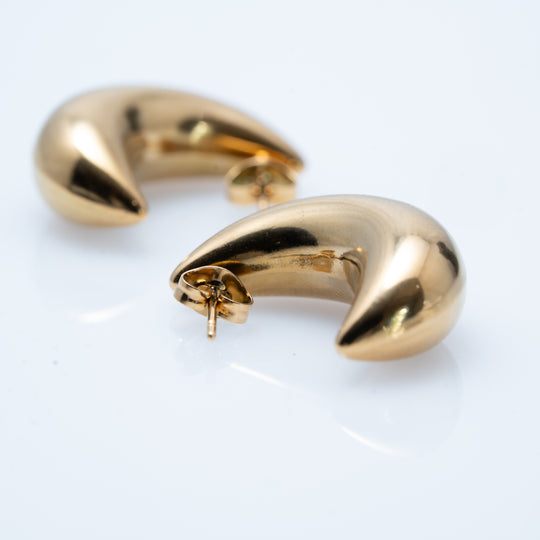 Gold Plated Thick Curve Earrings