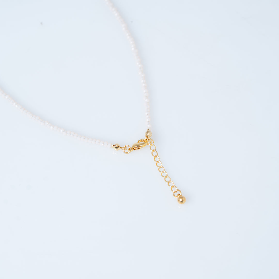 Bali Baby Pink Crystal Necklace