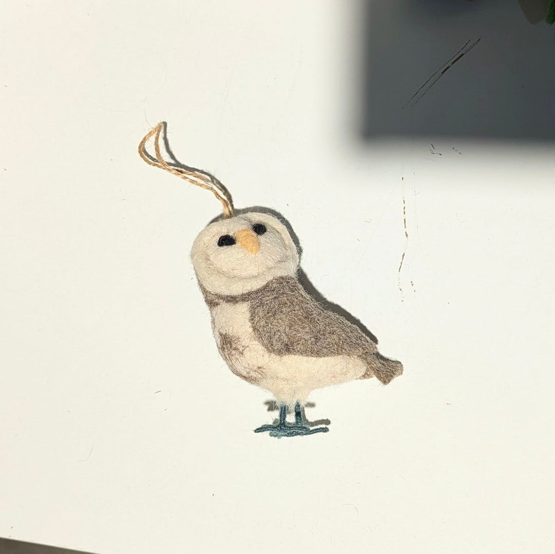 Standing Wool Owl Ornament