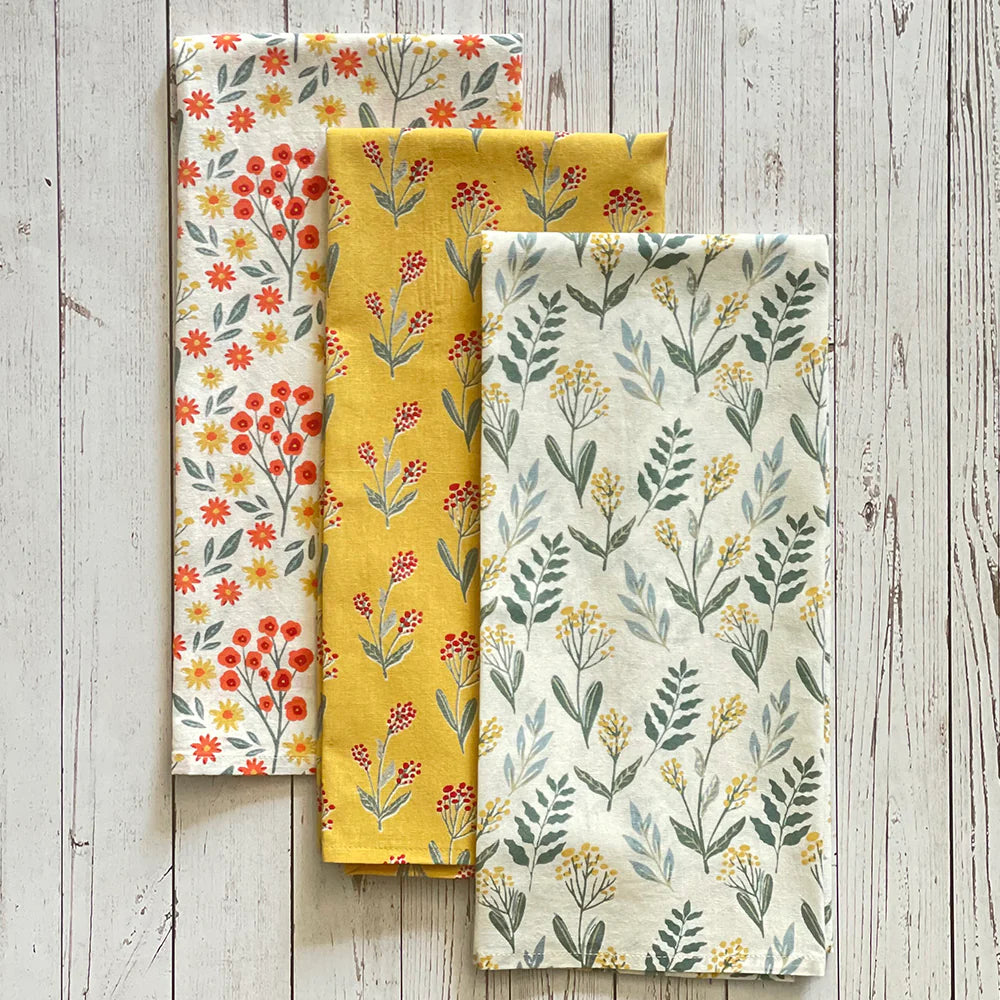 Indian Summer, Flour Sack Kitchen Towel, Set of 3