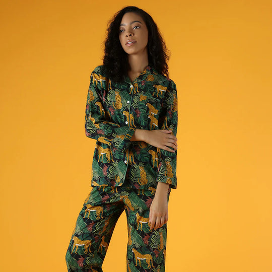 Cheetah Pajama Set