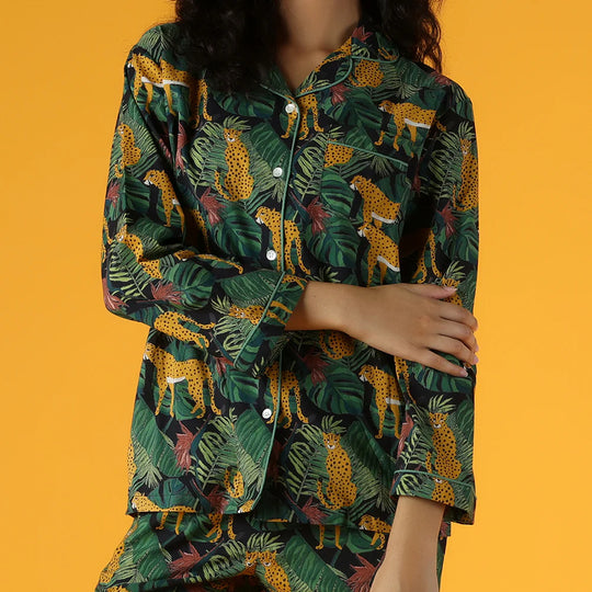 Cheetah Pajama Set