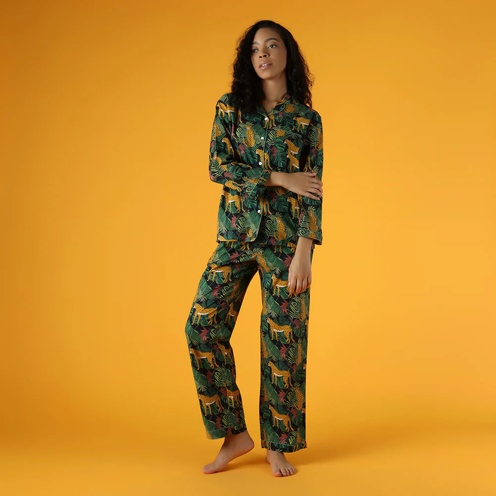 Cheetah Pajama Set