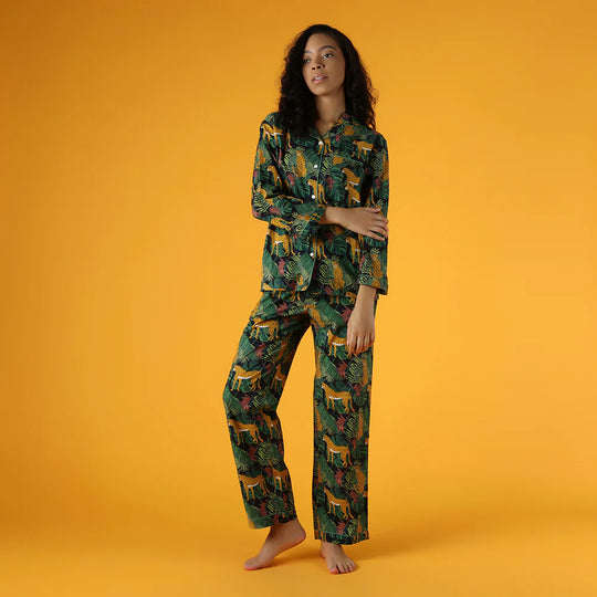Cheetah Pajama Set