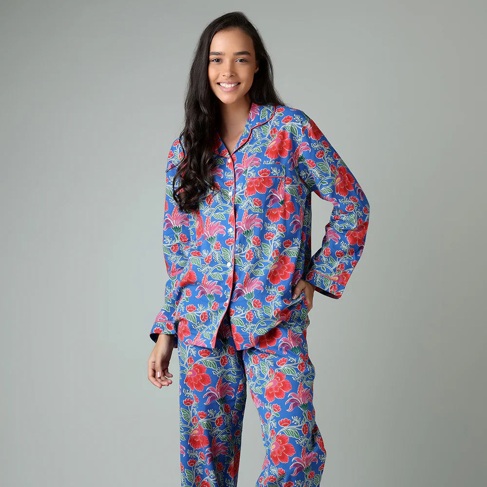 Clarence Indigo Pajama Set