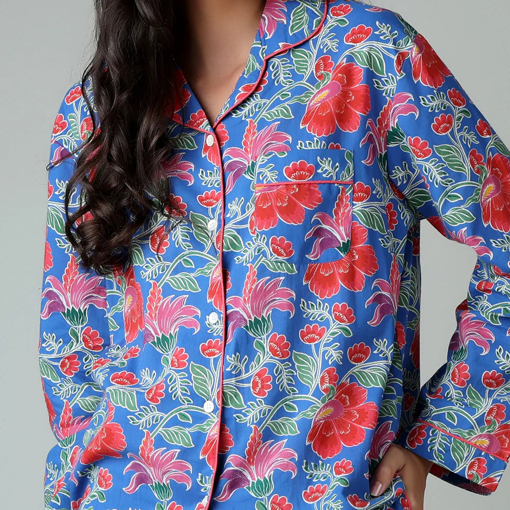 Clarence Indigo Pajama Set