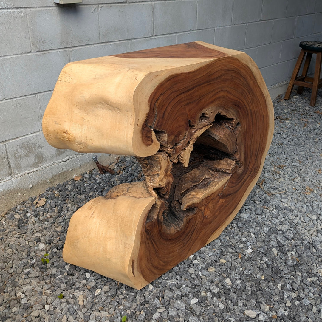 Natural Sono Wood Console Table