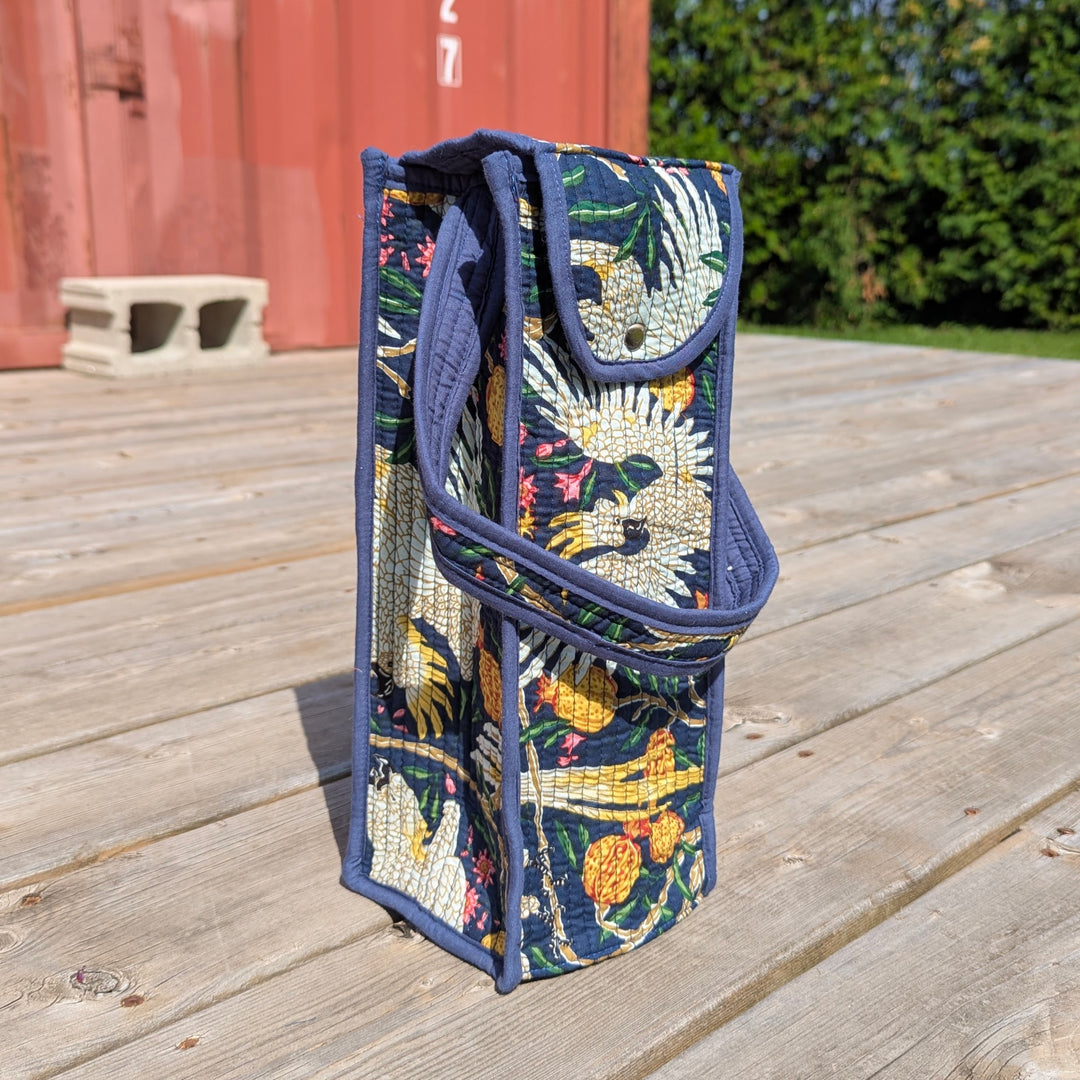 Quilted Cotton Bottle Bag