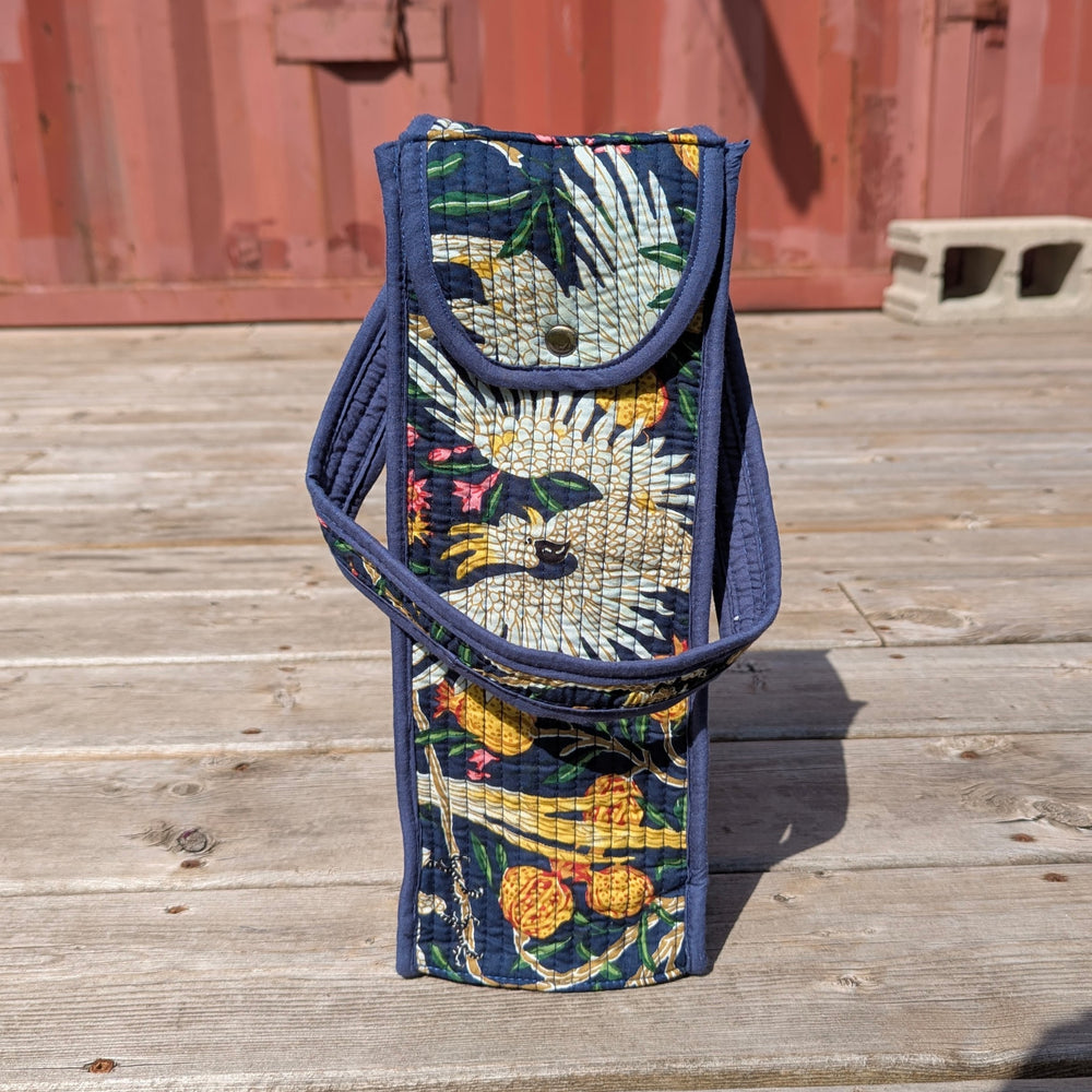 Quilted Cotton Bottle Bag