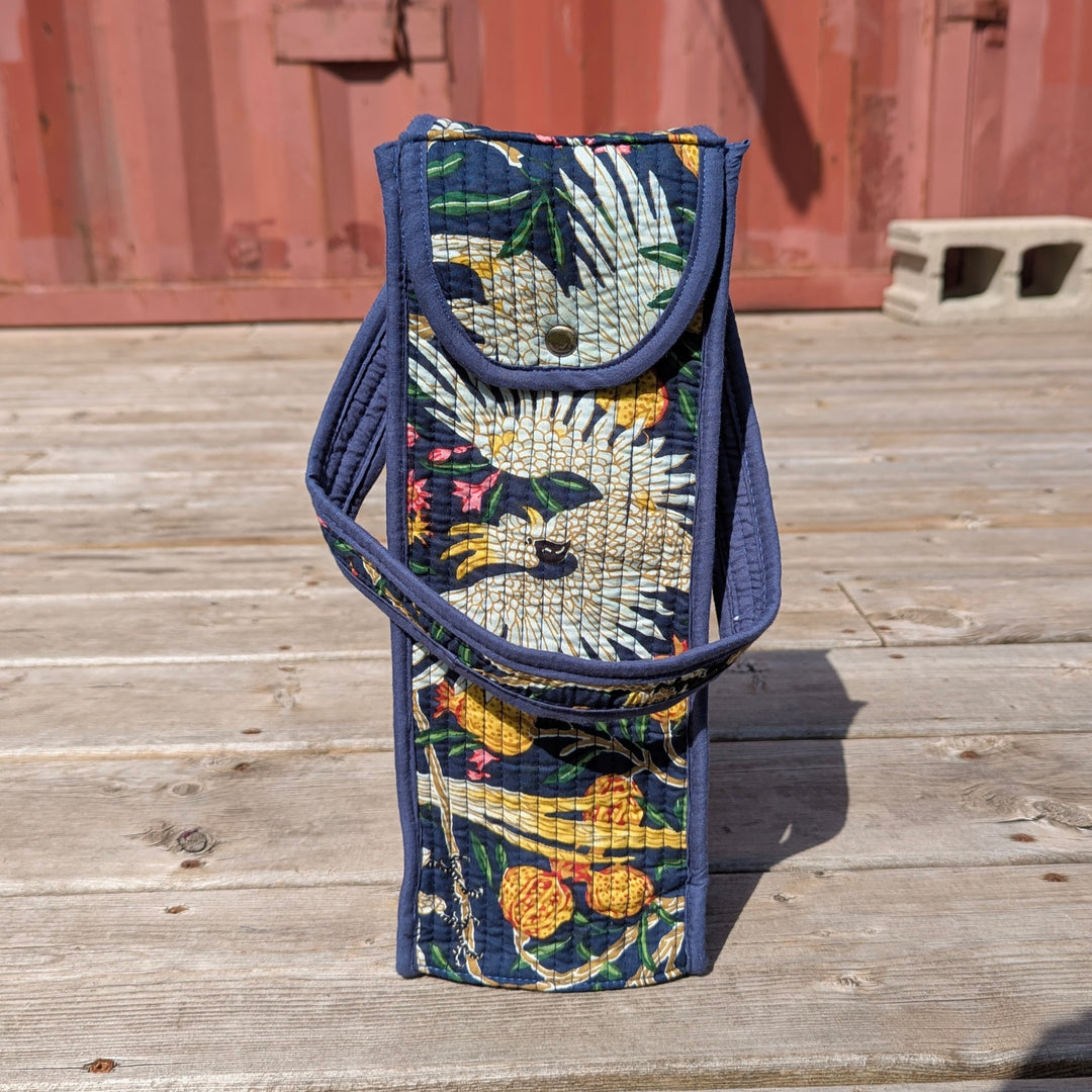 Quilted Cotton Bottle Bag