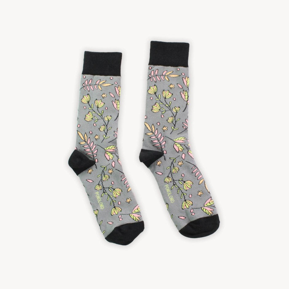 Pima Socks- Night Floral