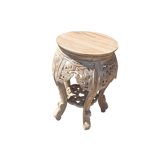 Pedestal Albasia Wood Plant Stand