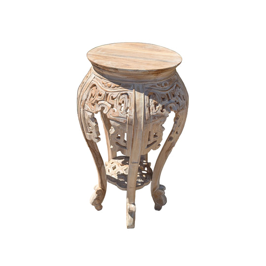 Pedestal Albasia Wood Plant Stand