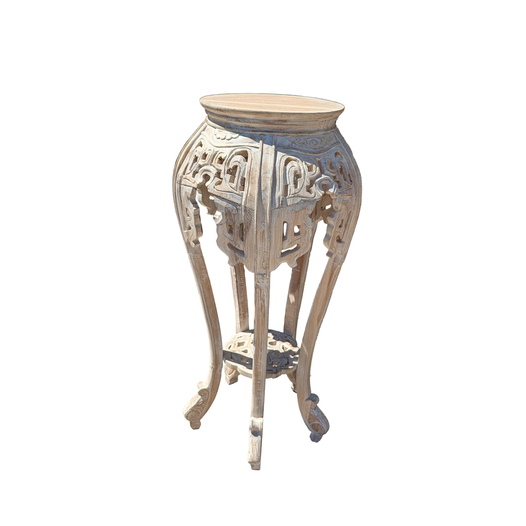 Pedestal Albasia Wood Plant Stand
