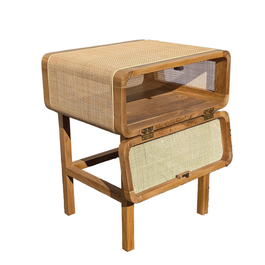 The Anyam Java Teak & Rattan Side Table