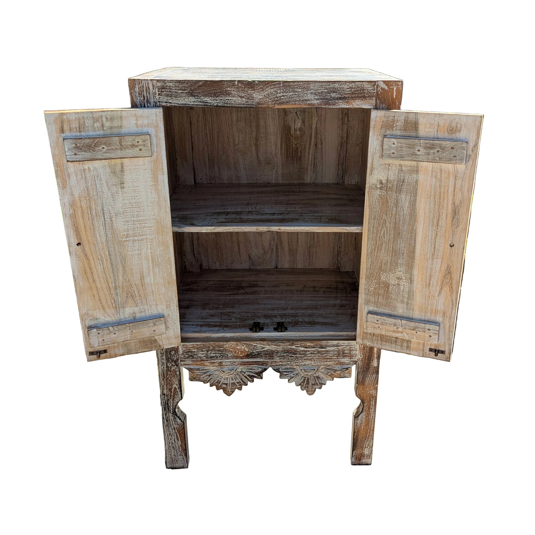 Lotus Design 2-Door Teak Cabinet