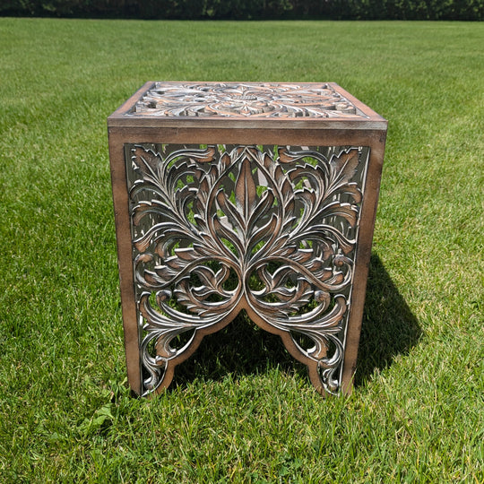 Lotus Design Albasia Wood Side Table