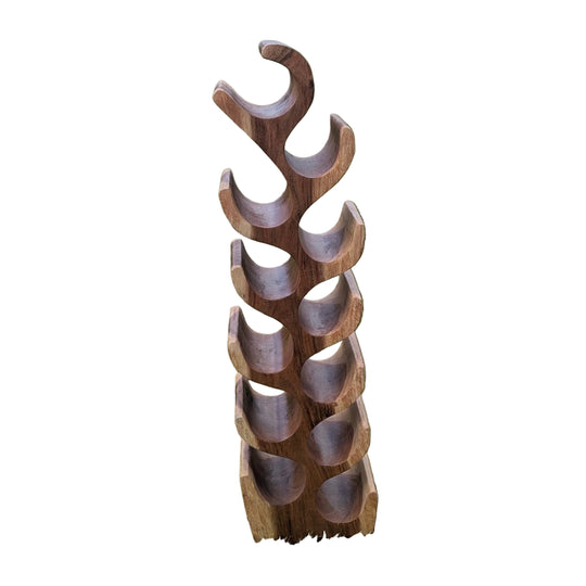Double Stand Suar Wood Bottle Rack