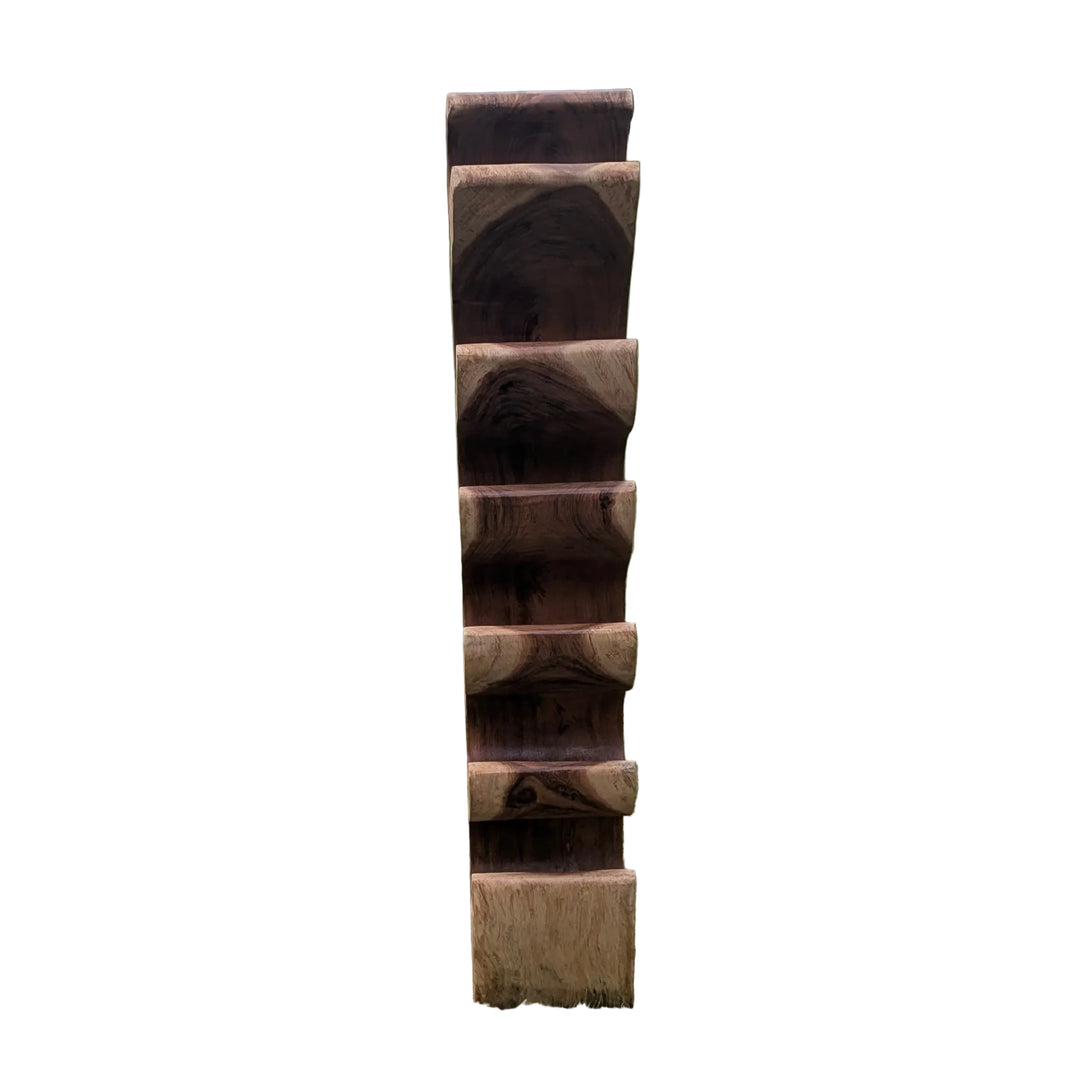 Double Stand Suar Wood Bottle Rack