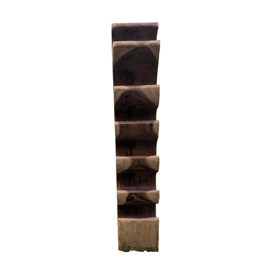 Double Stand Suar Wood Bottle Rack