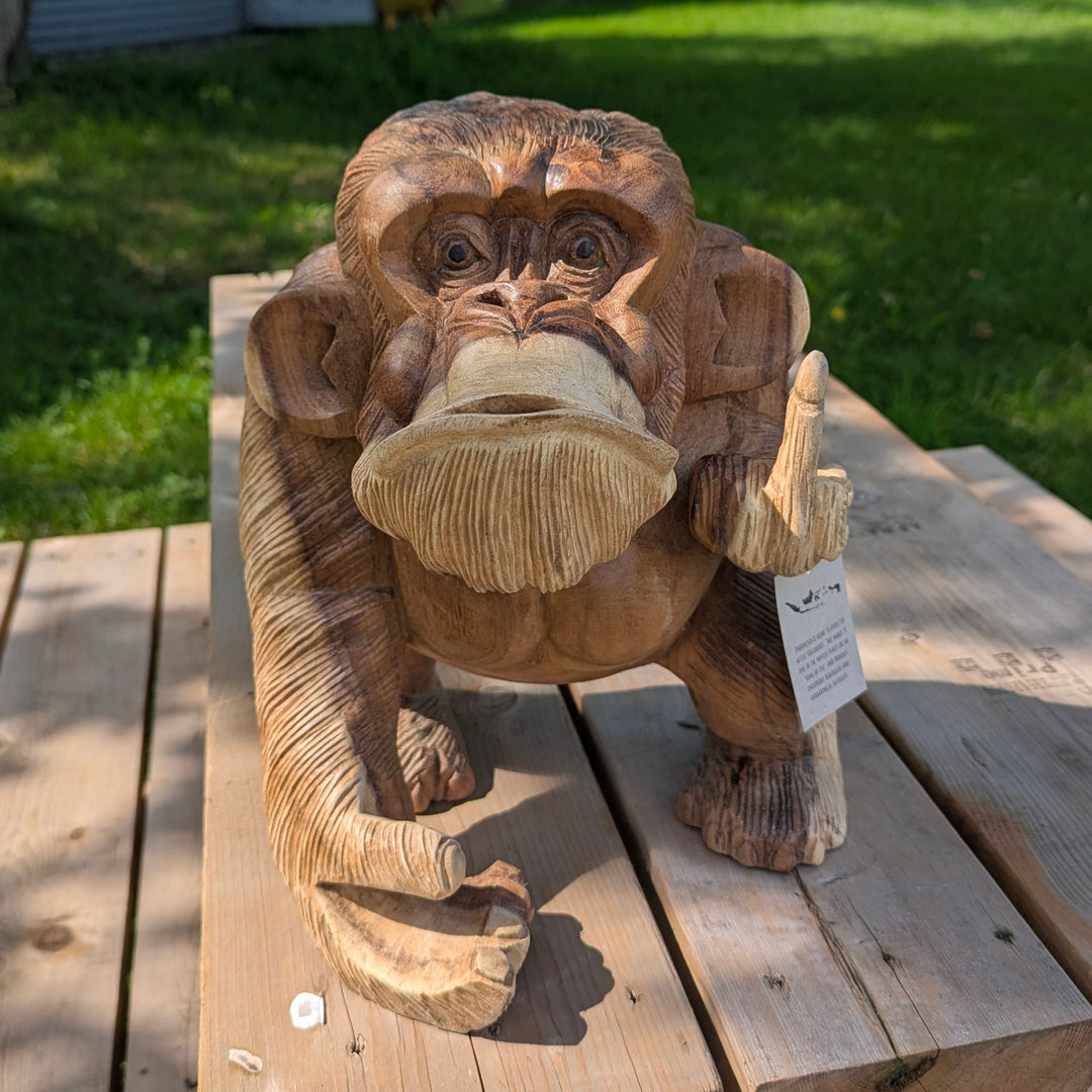 Suar Wood Middle Finger Orangutan