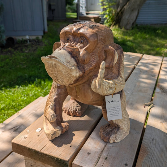 Suar Wood Middle Finger Orangutan