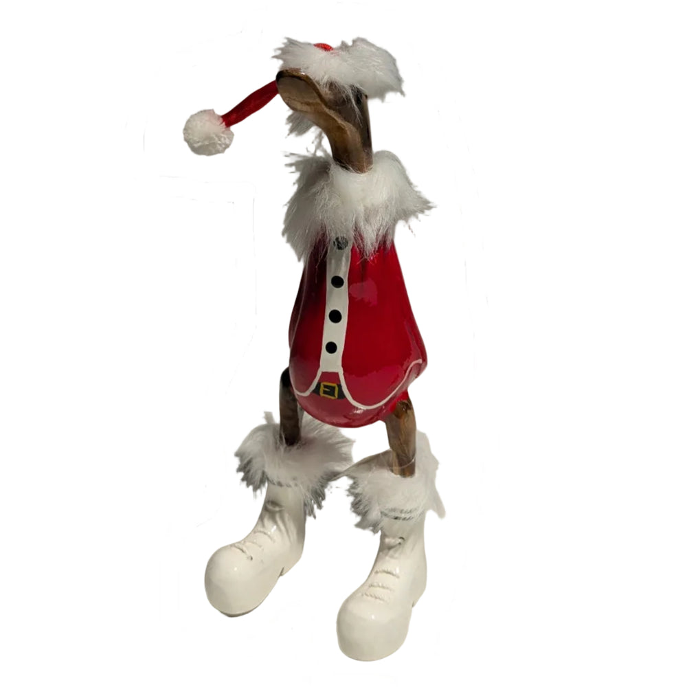 Furry Santa Outfit Bamboo Root Duck