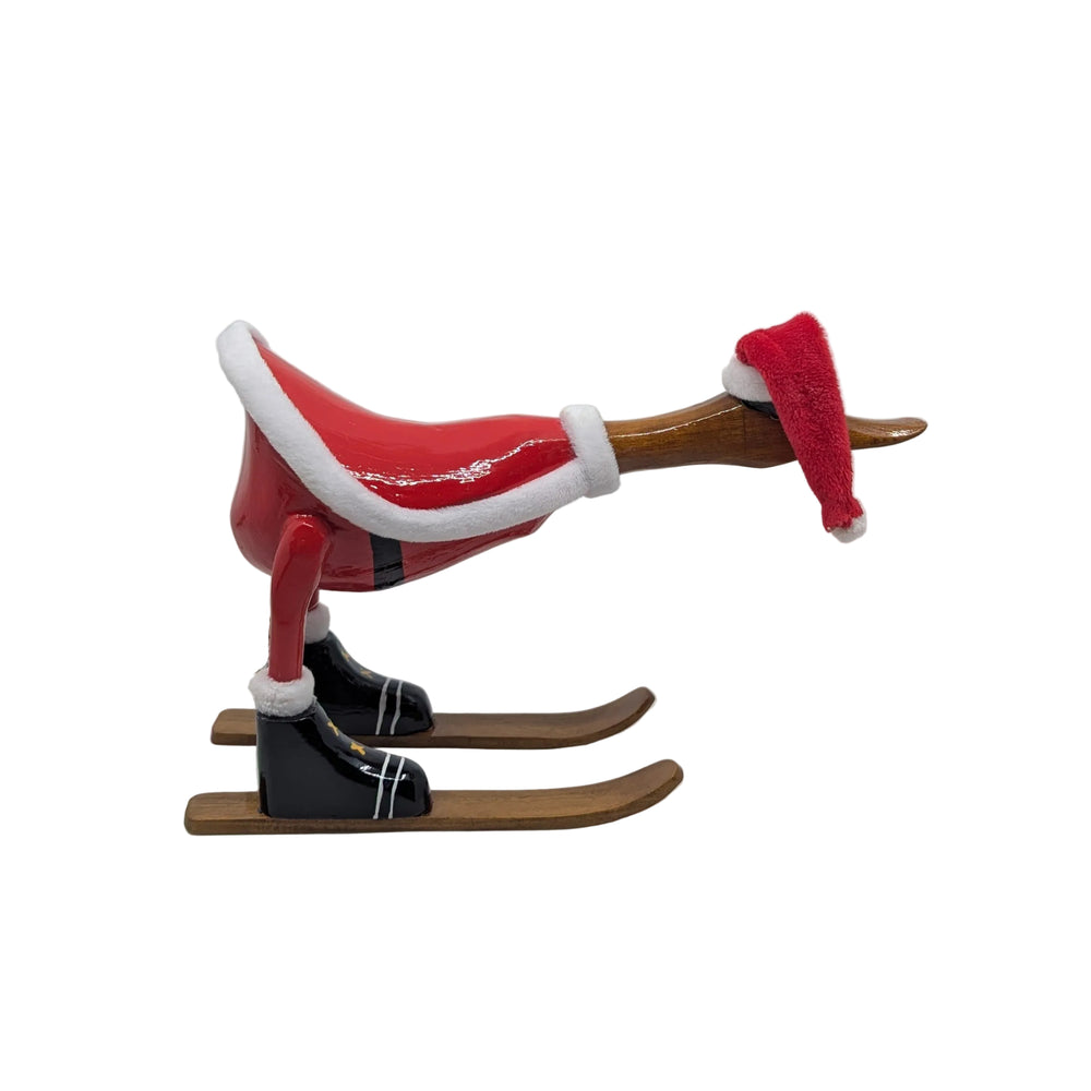 Zoomin' Santa Skiing Bamboo Root Duck