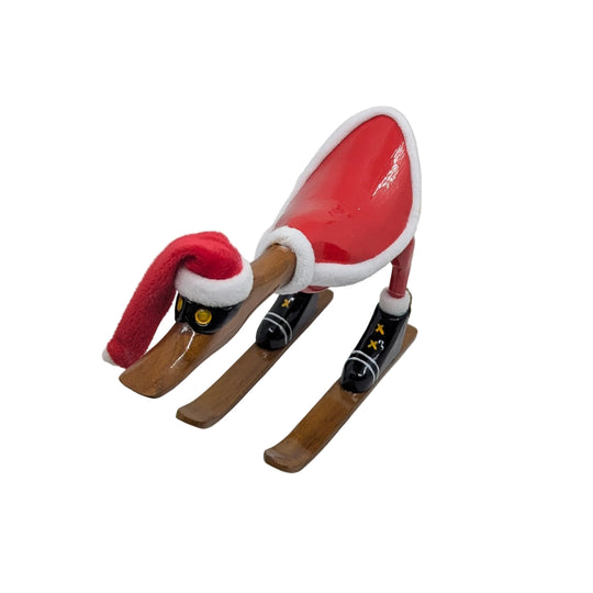 Zoomin' Santa Skiing Bamboo Root Duck