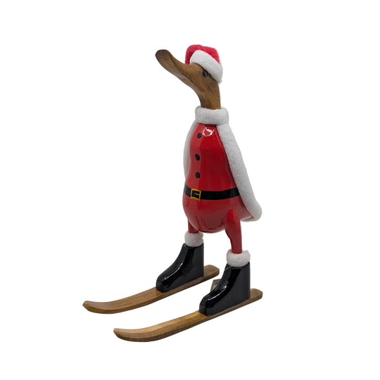 Skiing Santa Outfit Bamboo Root Duck