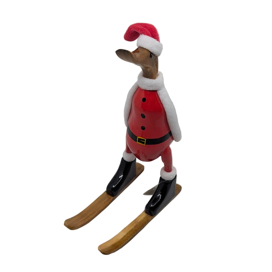 Skiing Santa Outfit Bamboo Root Duck