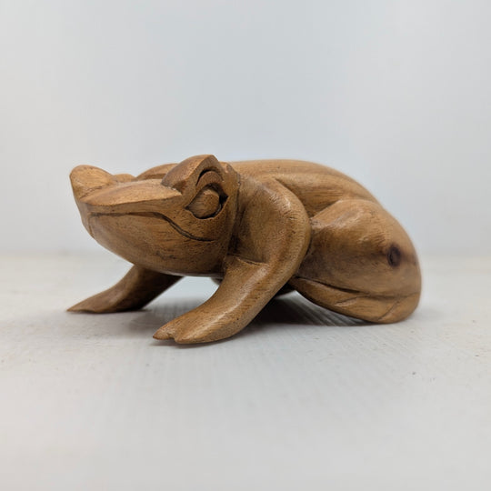 Suar Wood Sitting Frog