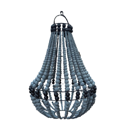 Lustre en Perles de Bois Boho - Grand