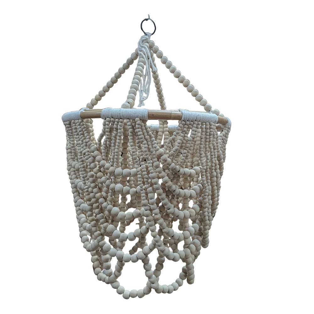 Boho Wood Bead "Harbour" Chandelier