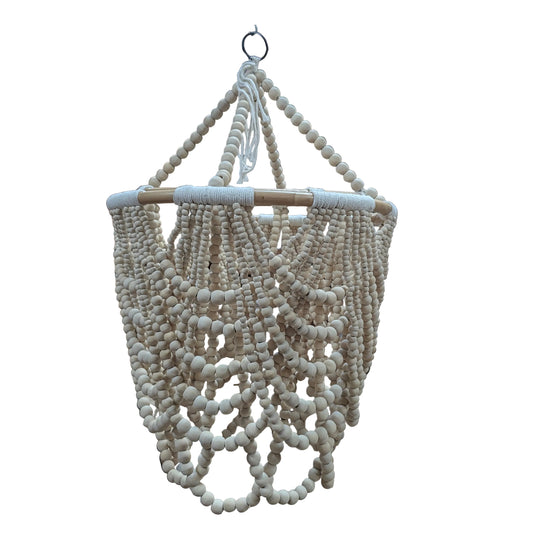 Boho Wood Bead "Harbour" Chandelier