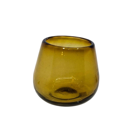 Round Stemless Wine Glass