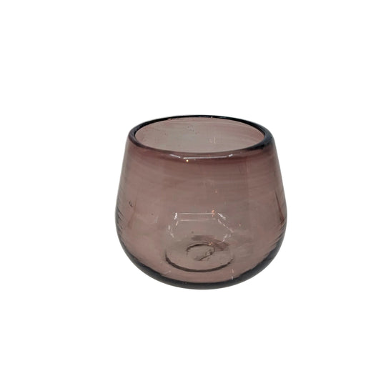 Round Stemless Wine Glass