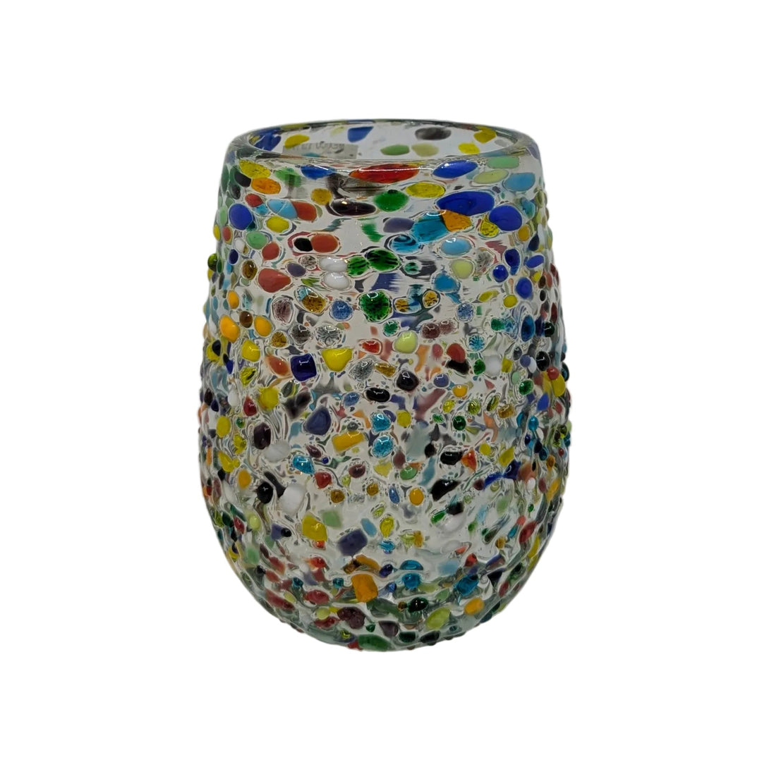 Round Stemless Wine Glass