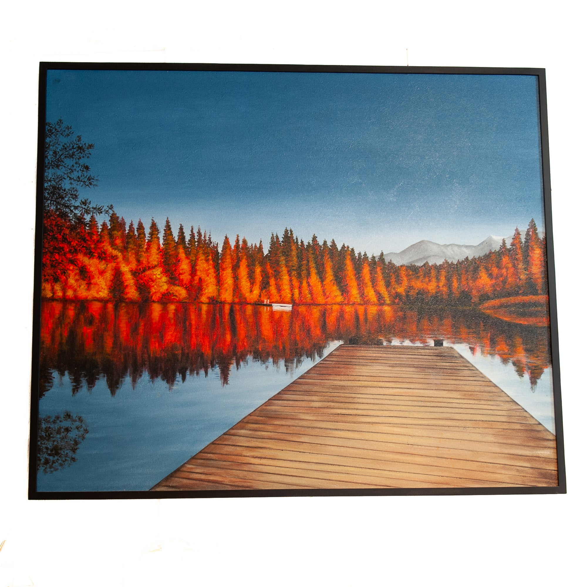 Dock With Fall Colours - Painting