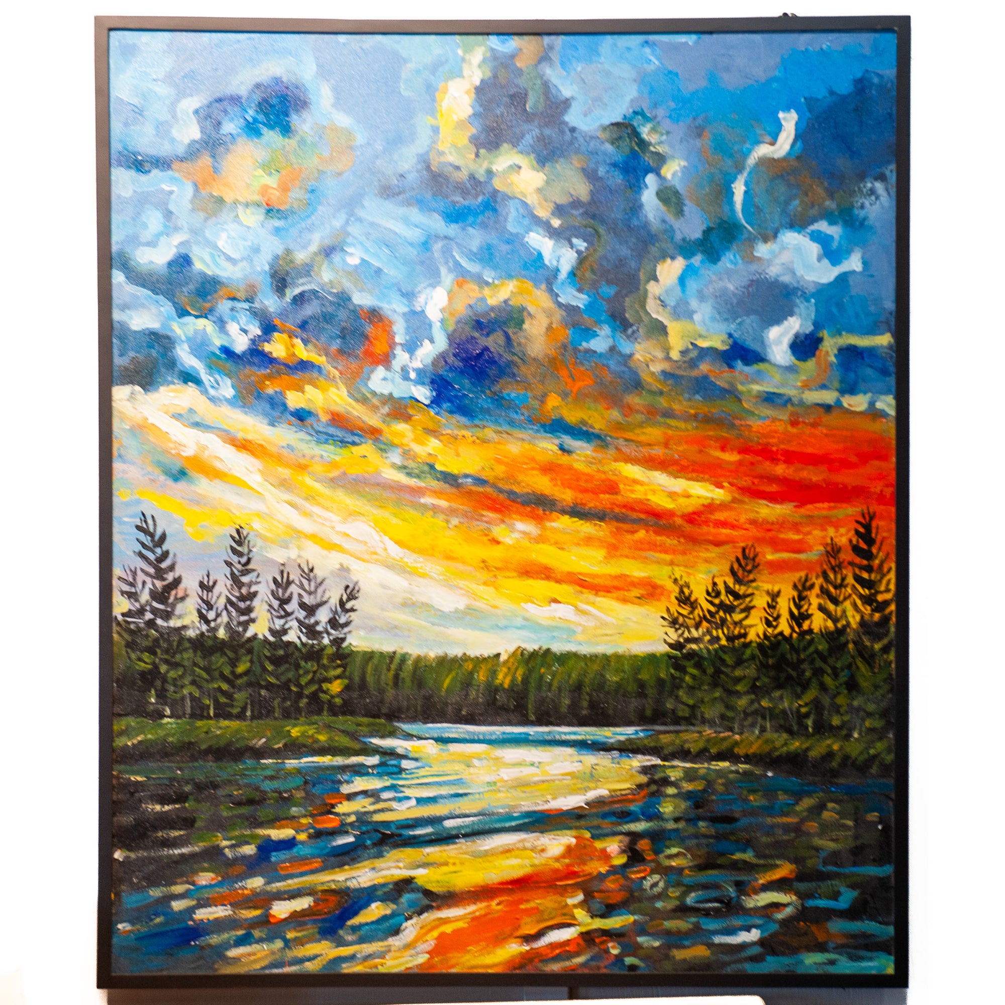 Forest Sunset - Painting