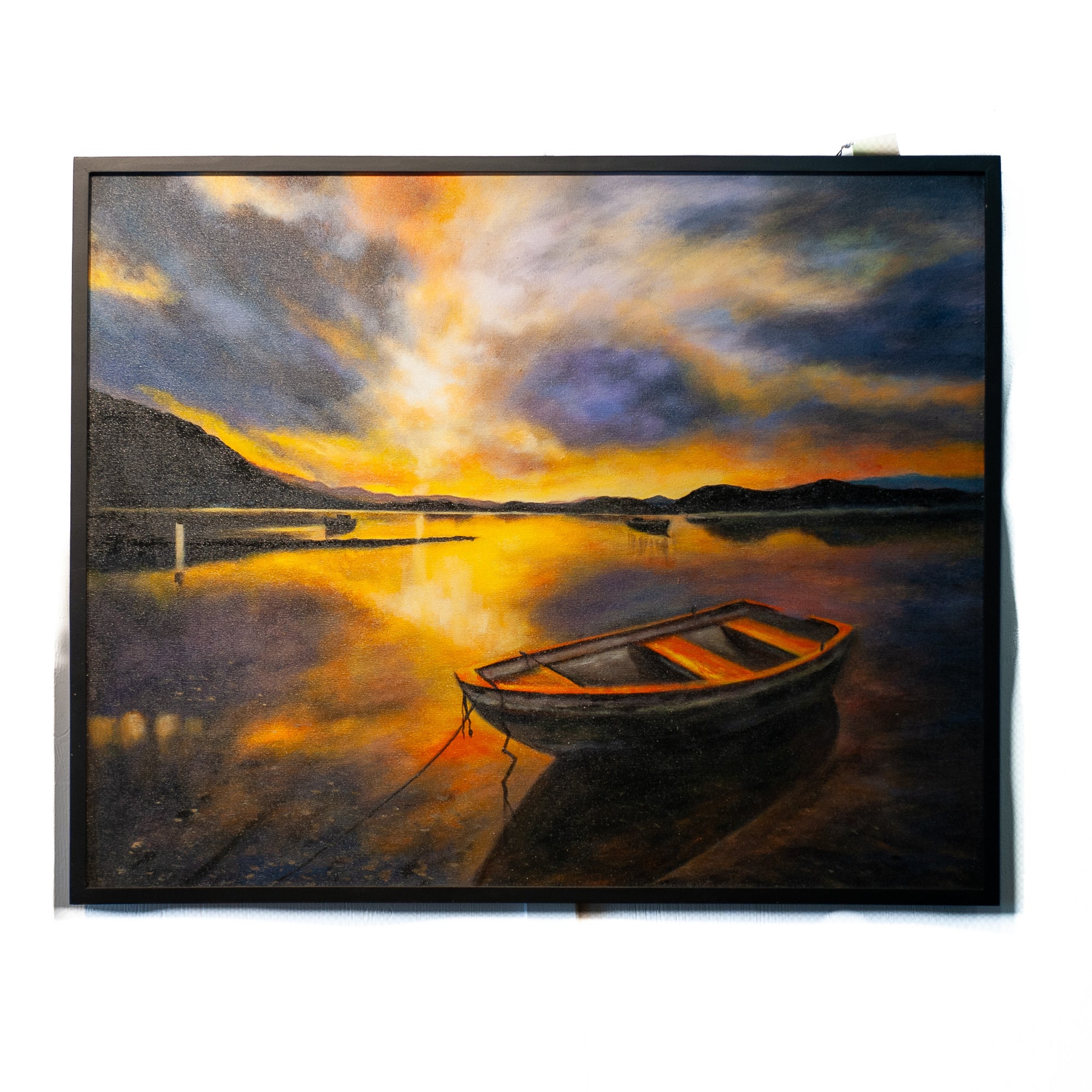 Row Boat on Water - Painting