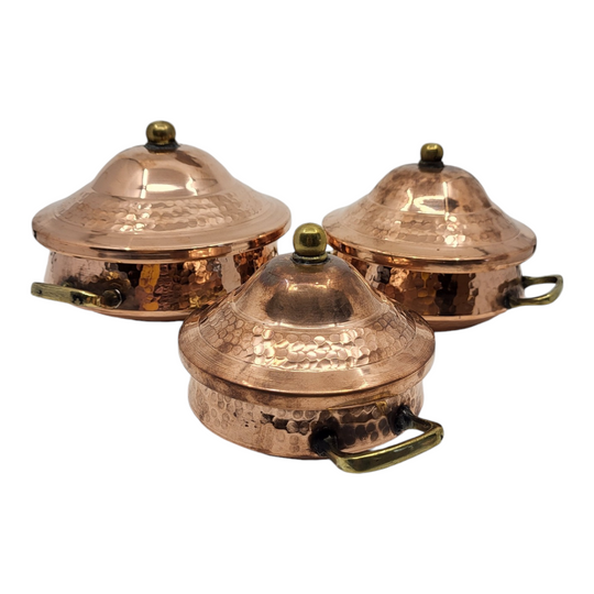 Egyptian Copper Cooking Tagine - Smooth